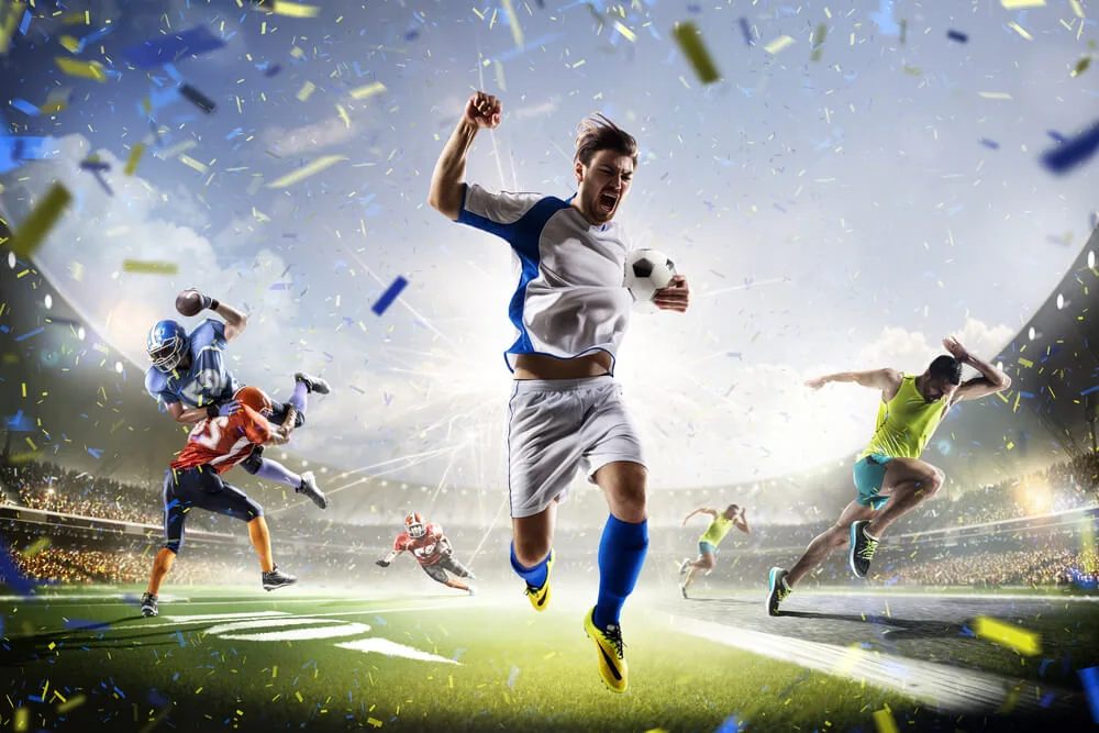 Tampilan olahraga untuk melihat pertandingan dan market taruhan